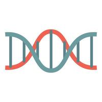 rot-blaues DNA-Symbol, flacher Stil vektor