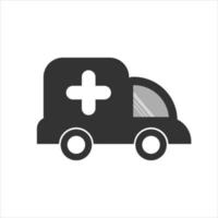 Krankenwagen-Symbolvektor. einfaches flaches Symbol. Vektor-Design-Illustration. vektor