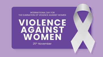 internationell dag för de eliminering av våld mot kvinnor bakgrund vektor