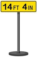 gelbes Verkehrswarnschild auf weißem Hintergrund vektor