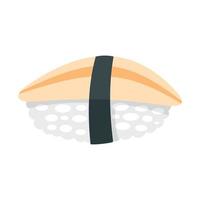 Heißes Sushi-Symbol, flacher Stil vektor