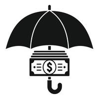 Schützen Sie Geld-Bargeld-Symbol, einfachen Stil vektor