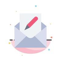 komponera redigera e-post kuvert post abstrakt platt Färg ikon mall vektor