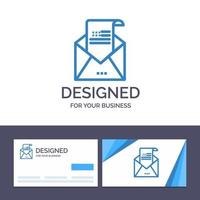 kreativ företag kort och logotyp mall e-post kuvert hälsning inbjudan post vektor illustration
