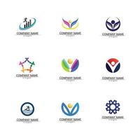 Menschen Symbol Arbeitsgruppe Vektor Logo Illustration Design
