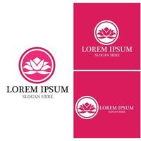 lotus blomma logotyp vektor mall illustration