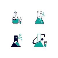 Chemie-Logo-Vektor-Vorlage-Illustration vektor