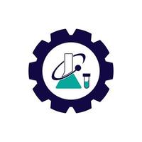Chemie-Logo-Vektor-Vorlage-Illustration vektor