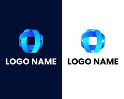 brev o modern företag logotyp design mall vektor