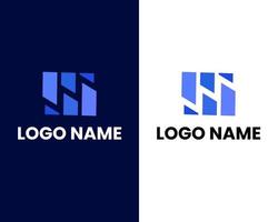 brev h företag logotyp design mall vektor