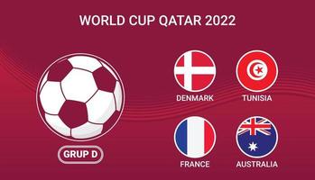 värld fotboll kopp mästerskap grupp skede d bakgrund design vektor