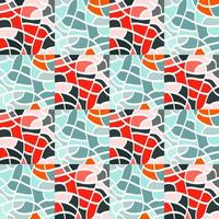 creativef lineares Mosaik nahtloses Muster. endlose Tapete der abstrakten Linie. vintage geometrische fliesenverzierung vektor