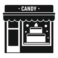 Candy Street Shop-Ikone, einfacher Stil vektor