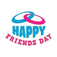 Happy Friends Day Logo, flacher Stil vektor