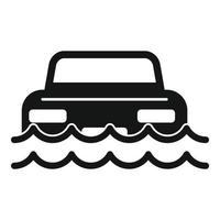 Auto-Hochwasser-Symbol, einfacher Stil vektor