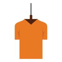 orange tshirt ikon, platt stil vektor