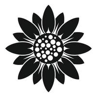 Kosmetische Sonnenblumen-Ikone, einfacher Stil vektor