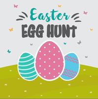 Free Easter Egg Hunt Karte Vektor