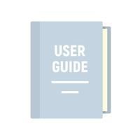 Benutzerhandbuch-Symbol, flacher Stil vektor