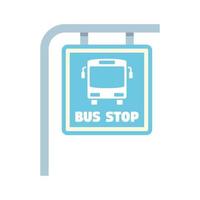buss sluta tecken ikon, platt stil vektor
