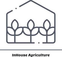 Intelligente, moderne Inhouse-Landwirtschaft, landwirtschaftliche Vektorbündeldatei vollständig editierbar und skalierbar vektor
