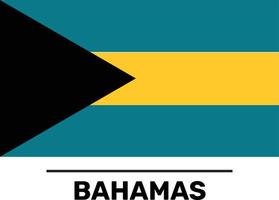 Bahamas-Flagge vollständig bearbeitbare und skalierbare Vektordatei vektor