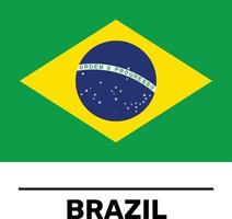 Brasilien-Flagge vollständig bearbeitbare und skalierbare Vektordatei vektor