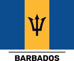 Barbados-Flagge vollständig bearbeitbare und skalierbare Vektordatei vektor