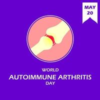 värld autoimmun artrit dag vektor konst