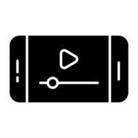 ein Icon-Design für mobile Videos vektor