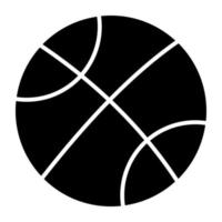 Sportgeräte-Symbol, gefülltes Design von Basketball vektor