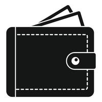 Persönliches Brieftaschensymbol, einfacher Stil vektor