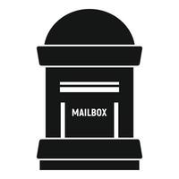 Office-Mailbox-Symbol, einfacher Stil vektor