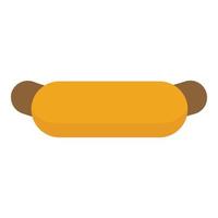 Hot-Dog-Symbol, flacher Stil vektor