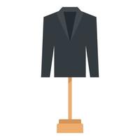 Business-Mann-Blazer-Symbol, flacher Stil vektor