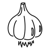 Kochknoblauch-Symbol, Umrissstil vektor