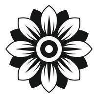 Samen-Sonnenblumen-Symbol, einfacher Stil vektor