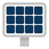 Solarpanel-Symbol, flacher Stil vektor