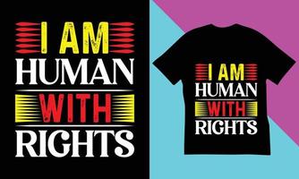mänsklig rättigheter dag t-shirt design. vektor