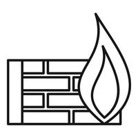 modernes sicheres Firewall-Symbol, Umrissstil vektor