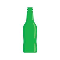 glas öl flaska ikon, platt stil vektor