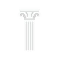 griechische säulenikone, flacher stil vektor