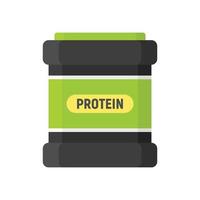 protein sport burk ikon, platt stil vektor