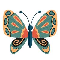 Schönheit Schmetterling Tiersilhouette vektor