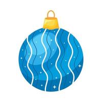 blå jul boll hängande dekorativ vektor