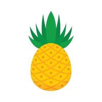 Öko-Ananas-Symbol, flacher Stil vektor