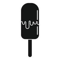 Fruchtschokoladen-Eis am Stiel-Symbol, einfachen Stil vektor
