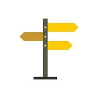 Straßenschild-Symbol, flacher Stil vektor