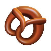 bavarian pretzel mockup, realistisk stil vektor