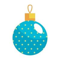 blå jul boll hängande vektor